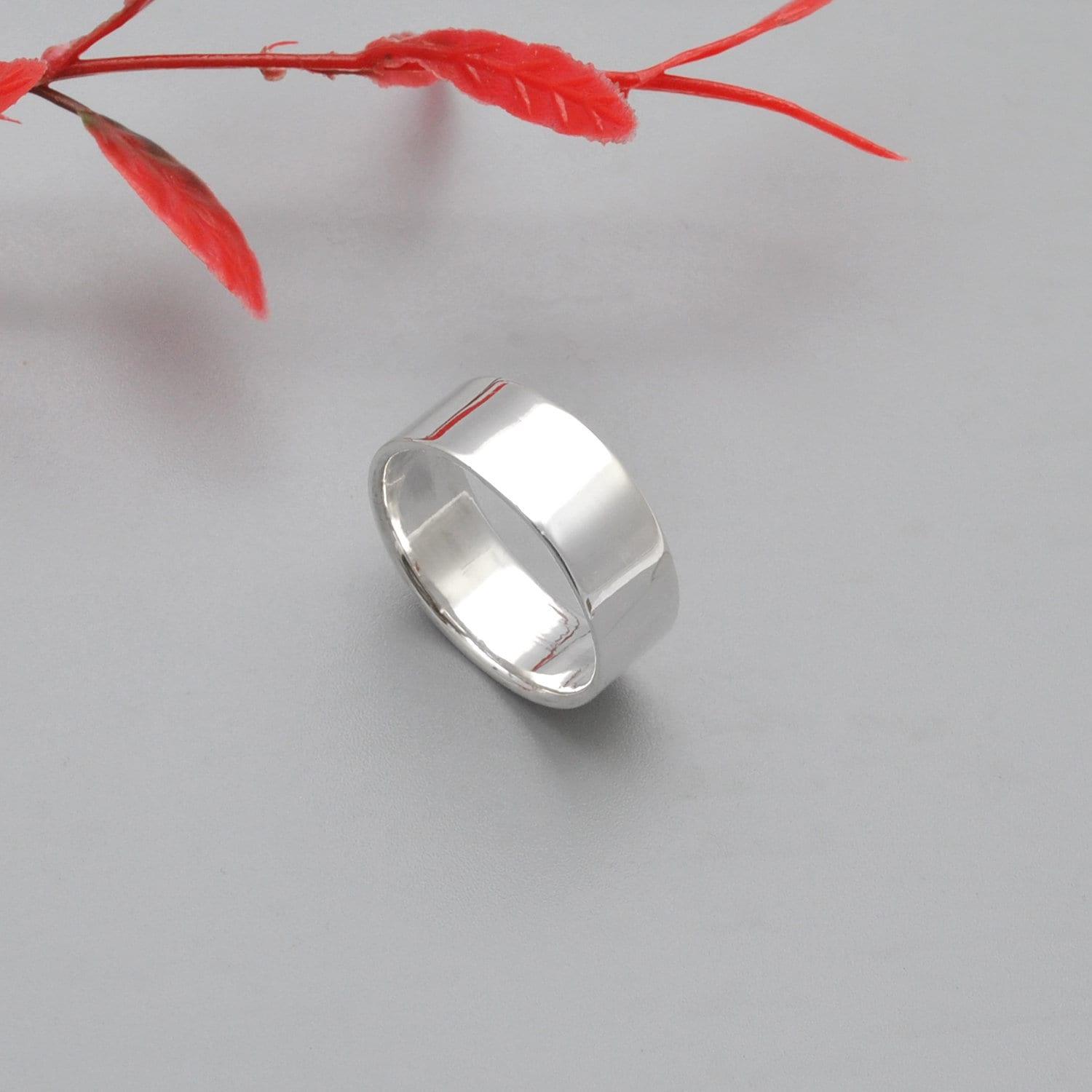 Plain Sterling Silver Band Ring Size 9 Kanish