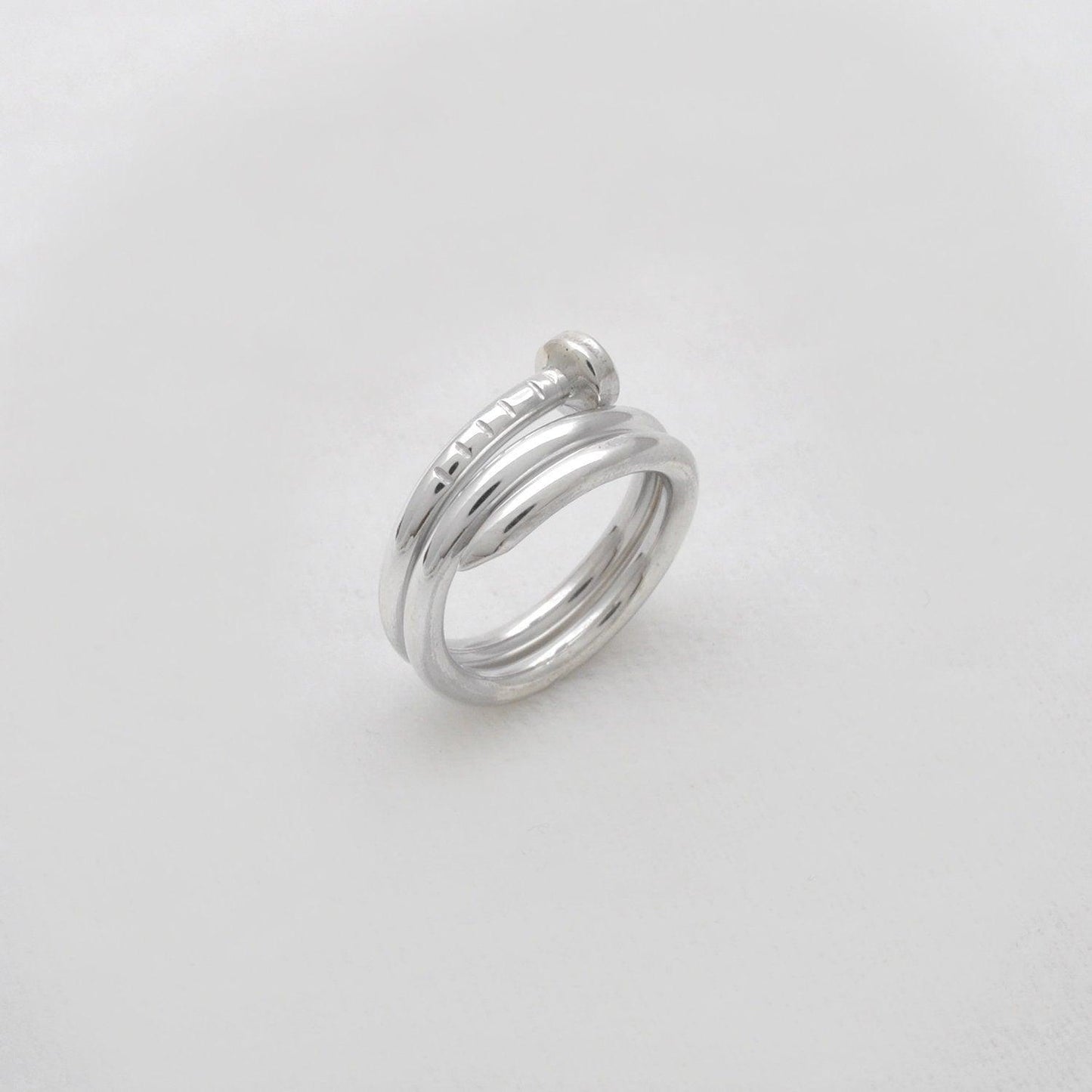 Handmade Spike Silver Ring Size 4 Kids Jewelry Kanish