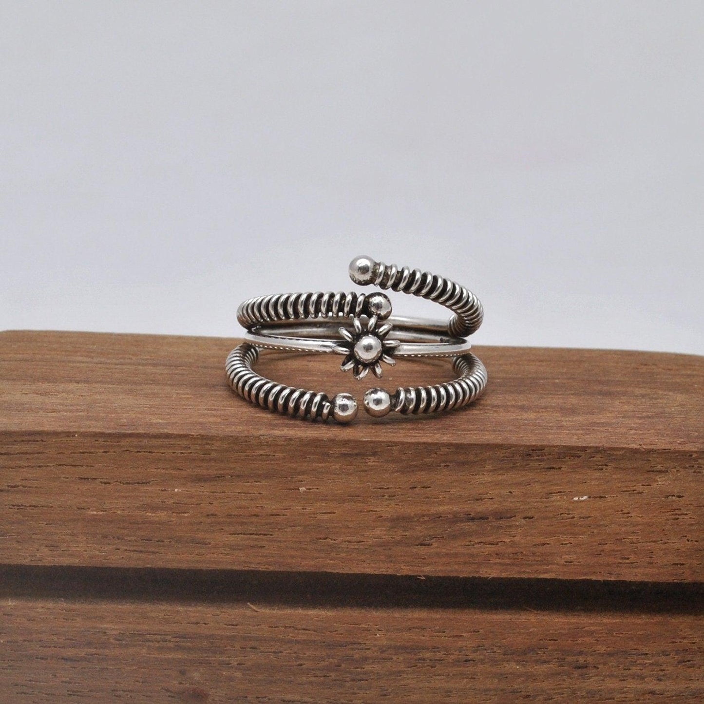 Boho Hippie Silver Ring Size 9 Christmas Gift Kanish