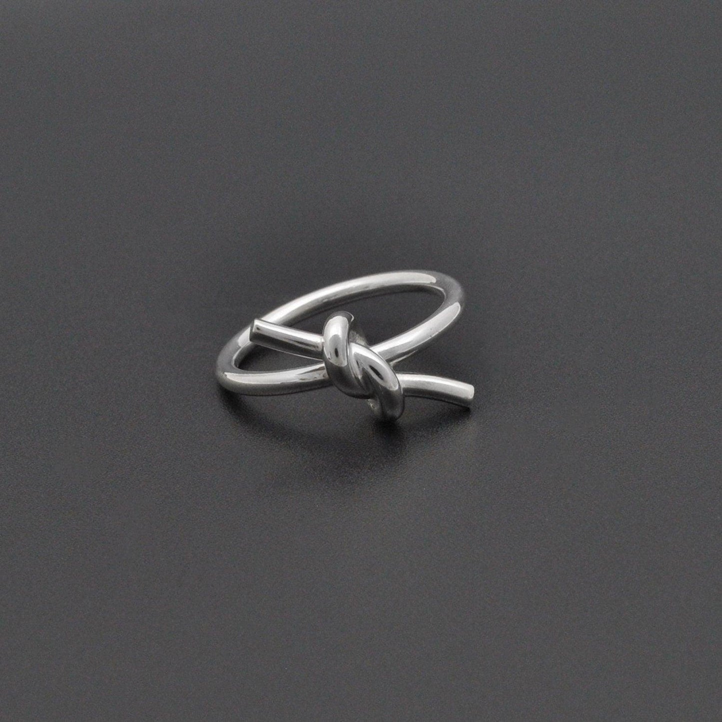 Minimalist Silver Bow Tie Ring Size 7 - Kanish
