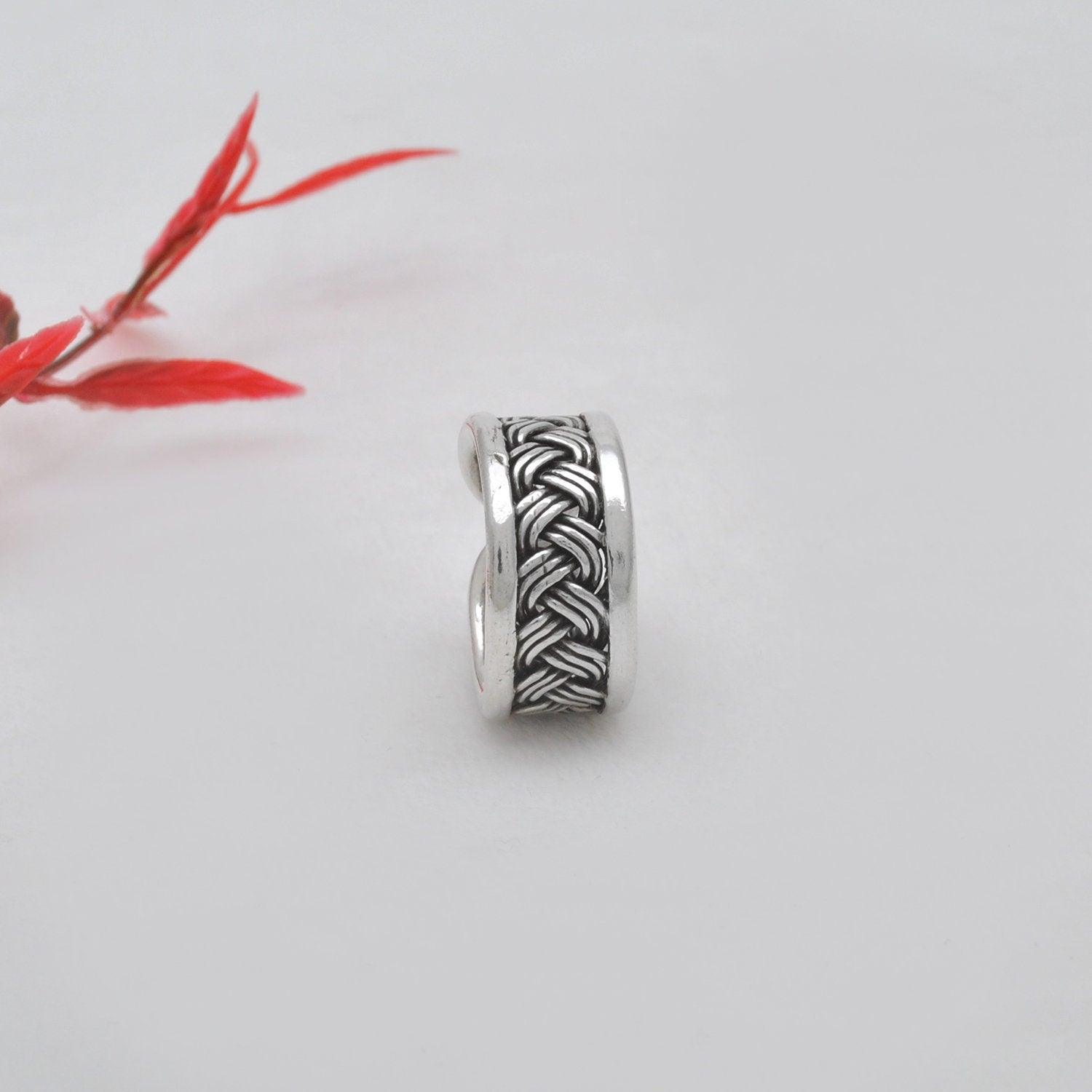 Oxidized Woven Men Women Size Ring 10 Kanish