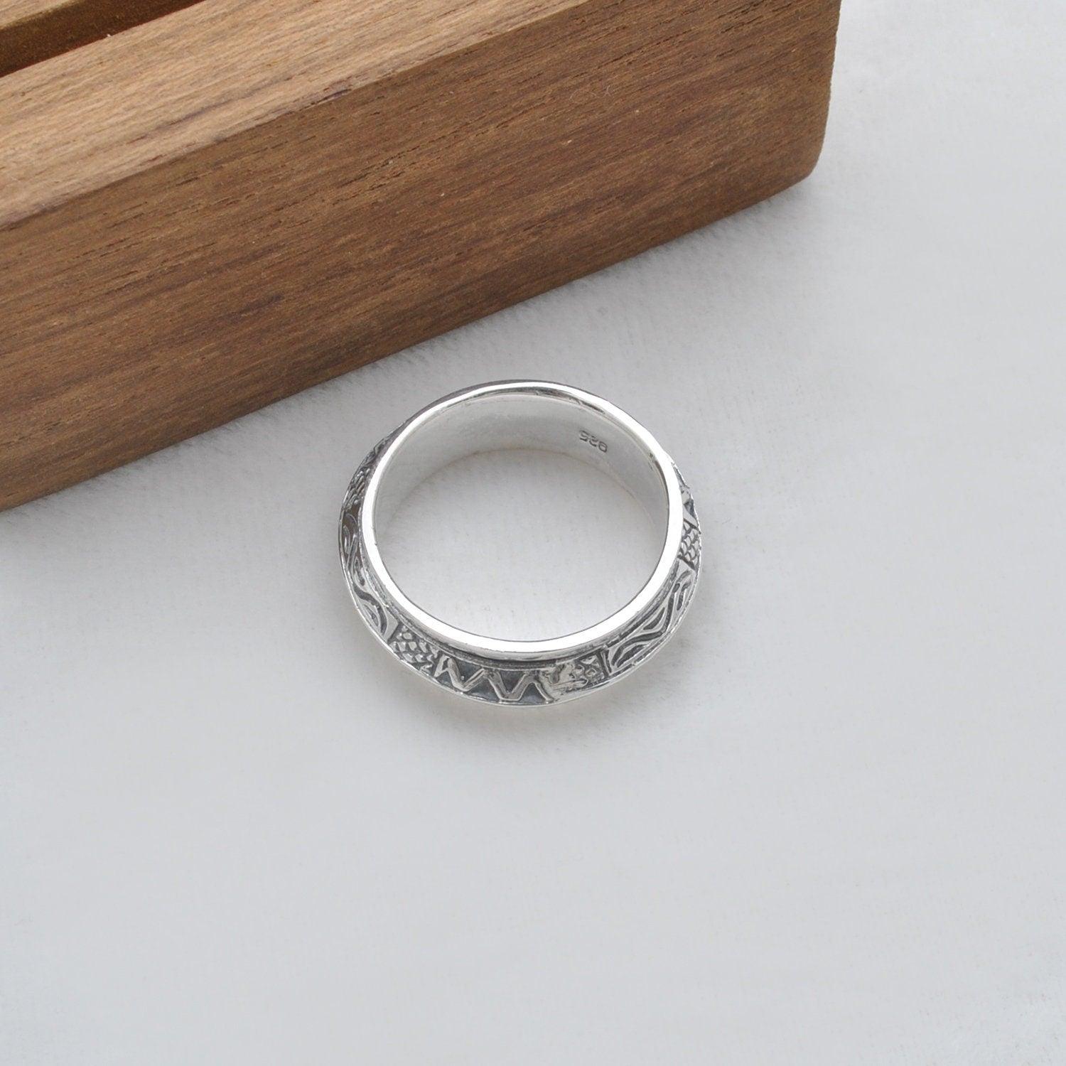 Vintage Navajo Sterling Silver Band Ring Size 11 Kanish