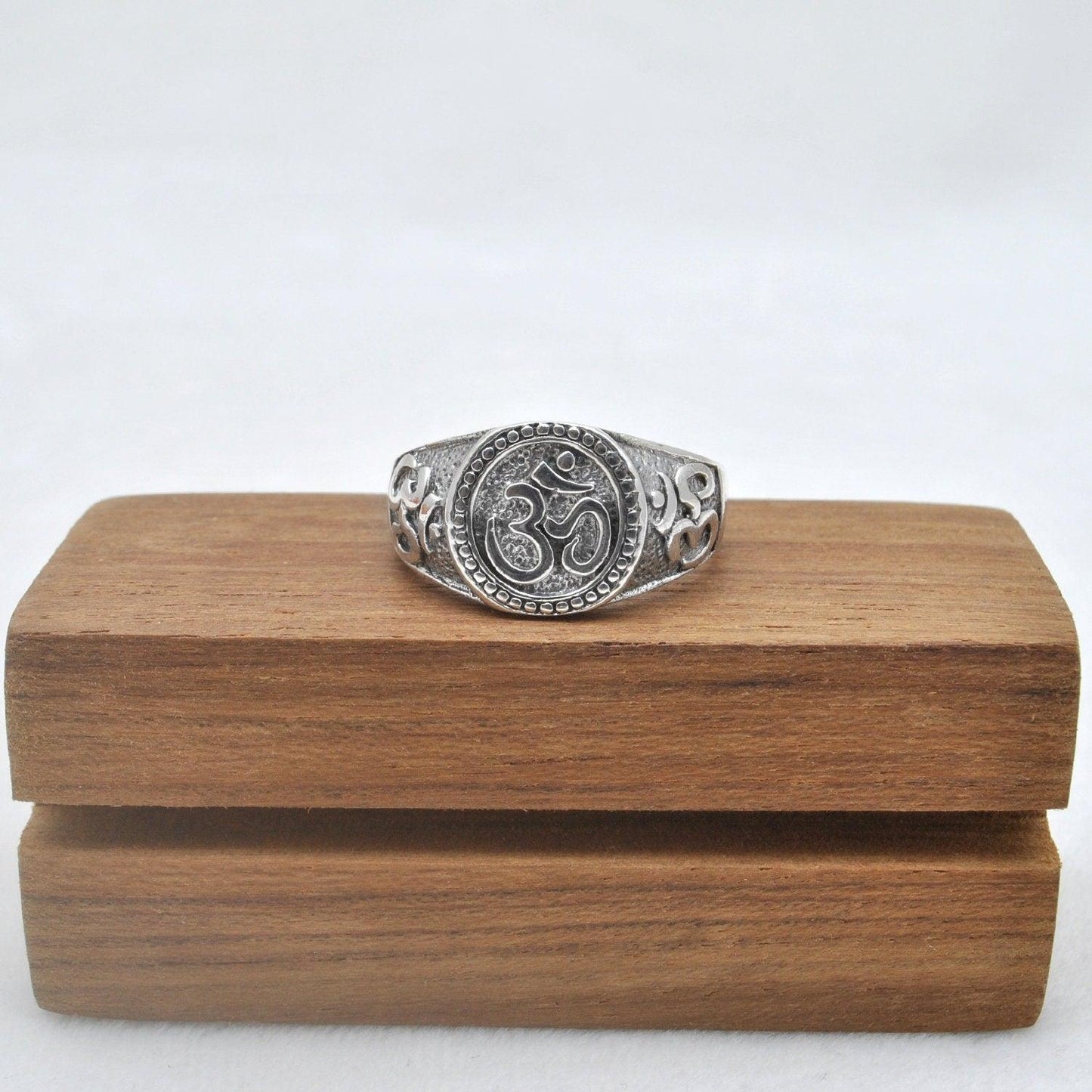 925 Sterling Silver OM Ring Size 13 Spiritual Jewelry - Kanish