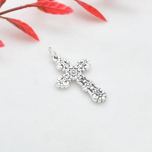 Sterling Silver Holy Cross Pendant - Christmas Gift - Kanish