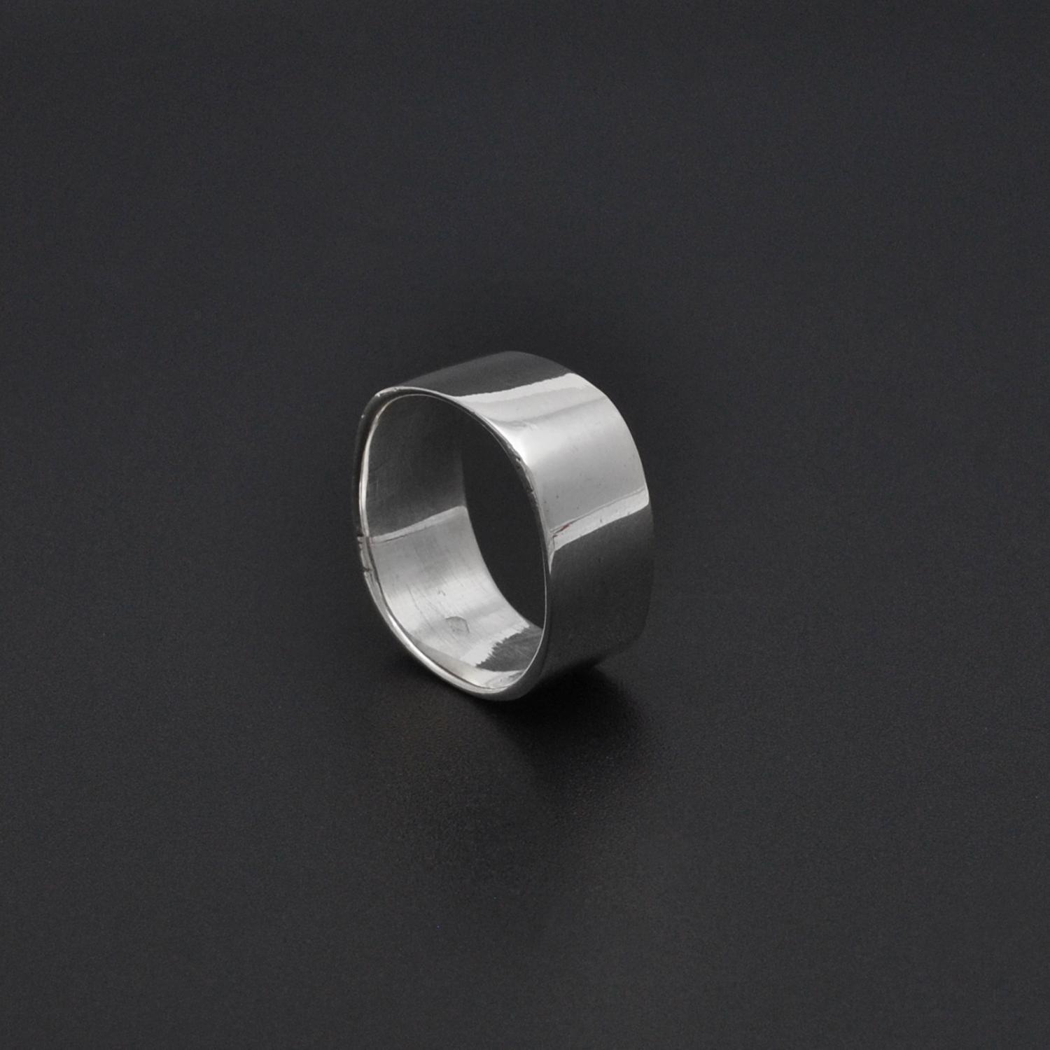 Square Solid Sterling Silver Band Ring Size 7 Kanish
