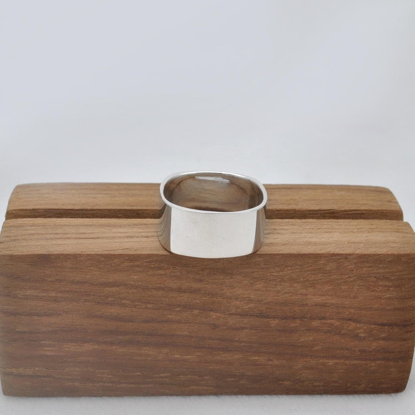 Square Solid Sterling Silver Band Ring Size 7 Kanish